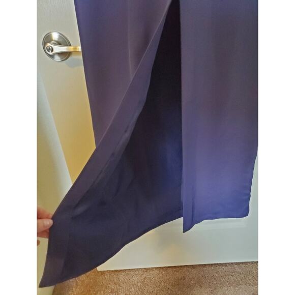 Sean Couture Inky Blue Beaded Bodice New Maxi Formal Gown Prom Dress, Size 10 - Picture 15 of 15